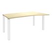 3253310164659-Bureau Vague EXPRIM - L140 cm - Retour droite - Plateau imitation Erable - Pieds blanc-P_79432346_1-0
