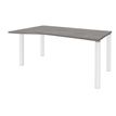 3253310164895-Bureau Vague EXPRIM - L140 cm - Retour gauche - Plateau imitation Chêne gris - Pieds blanc-P_79432370_1-0