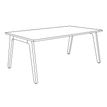 3253310163317-Bureau STEELY Manager - L180 x P100 x H72,5 cm - plateau imitation Chêne clair - Pieds bla-P_79432612_4-3