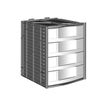 Module 4 tiroirs pour armoire à rideaux - hauteur 100 mm - gris