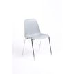 3701338800412-Chaise CHARLOTTE - pieds chromés avec accroches - gris clair-P_79438550_1-0