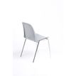 3701338800412-Chaise CHARLOTTE - pieds chromés avec accroches - gris clair-P_79438550_4-3