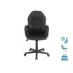 Fauteuil de bureau BOGOTA - accoudoirs fixes - noir avec surpiqûres jaunes