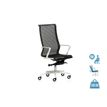 Fauteuil de bureau X-LIGHT - accoudoirs fixes - dossier haut - noir base blanche
