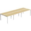 Bureau Bench 6 personnes EASYDESK - soit 6 plateaux L160xP60xH75 cm (L480 x P126) - Hêtre