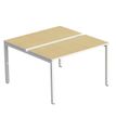 Bureau Bench 2 personnes EASYDESK - soit 2 plateaux L160xP80xH75 cm (L160 x P166) - Hêtre