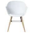 Lot de 2 chaises WISEMAN - Pieds en hêtre massif - blanc