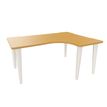 2012349455821-Bureau compact 90° à droite EVIDENCE - Pieds blancs - Plateau imitation hêtre-P_79441372_1-0