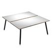 2012349511398-Bureau Bench LEONARDO - L120 x H74 x P168 - Pieds métal noirs - Blanc chants chêne-P_79441710_1-0