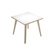 2012349512418-Bureau LEONARDO - 80 cm - Pieds bois - Blanc chants chêne-P_79441761_1-0