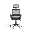 3760185020855-Fauteuil de bureau LIBERTY 02 - accoudoirs fixes - appui-tête réglable - noir et gris--2