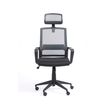 3760185020855-Fauteuil de bureau LIBERTY 02 - accoudoirs fixes - appui-tête réglable - noir et gris--5
