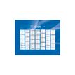 Quo Vadis - Calendrier bancaire 7 mois par face - 13,5 x 18 cm - bleu