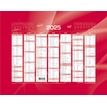 Quo Vadis - Calendrier bancaire 7 mois par face - 13,5 x 18 cm - rouge