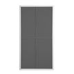 Armoire haute à rideaux EASY OFFICE - 110 x 204 x 41,5 cm - Corps blanc - Rideaux et poignée anthracite