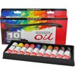 5011386065946-Daler-Rowney Graduate - 10 tubes peinture à l'huile - couleurs assorties - 38 ml--0
