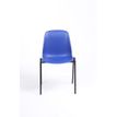 Chaise CHARLOTTE - pieds noirs sans accroche - bleu