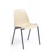 Chaise CHARLOTTE - pieds noirs sans accroche - beige