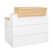 Banque d'accueil droite SUNDAY - L120 x H74/110 x P72/83 - Chêne