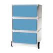 Caisson de bureau mobile EASYBOX - 3 tiroirs - Bleu