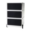 Caisson de bureau mobile EASYBOX - 3 tiroirs - Noir