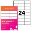 4004182434741-Office Star - 2400 Étiquettes multi-usages blanches - 70 x 37 mm - réf OS43474--0
