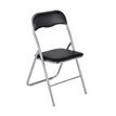 Chaise pliante JUNY - assise et dossier recouverts de PVC - noir