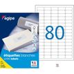 3270241021639-Apli Agipa - 8000 Étiquettes adhésives blanches multi-usages - 35,6 x 16,9 mm - coins arrondis - réf--0