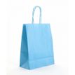 Logistipack - 50 Sacs cadeau kraft - poignées torsadées - 22 cm x 12 cm x 31 cm - turquoise