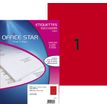 5014702085239-Office Star - 100 Étiquettes multi-usages rouge - 210 x 297 mm - réf OS43478R--0