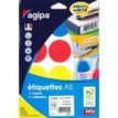 3270241018295-Apli Agipa - Etui A5 - 84 Pastilles adhésives - couleurs assorties multi-usages - diamètre 45 mm - r