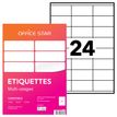Office Star - 2400 Étiquettes multi-usages blanches - 70 x 36 mm - réf OS43475