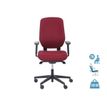 Fauteuil de bureau ROMEO - accoudoirs en option - bordeaux, base noire