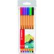 STABILO point 88 - 6 Feutres fins - 0.4 mm - couleurs assorties