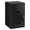 3219090950240-Classeur 2 tiroirs pour dossiers suspendus - 66 x 40 x 40 cm - noir vernis--1