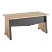 Bureau MAMBO - 140 cm - Pieds panneaux - imitation Chêne Sonoma/noir