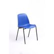 Chaise CHARLOTTE - pieds noirs avec accroches - bleu