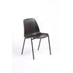 Chaise CHARLOTTE - pieds noirs avec accroches - marron