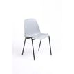 Chaise CHARLOTTE - pieds noirs avec accroches - gris clair