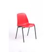 Chaise CHARLOTTE - pieds noirs avec accroches - rouge