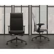 3700339883431-Fauteuil de bureau HENRY - accoudoirs réglables - appui-tête intégré - Gris--2