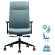 3700339883431-Fauteuil de bureau HENRY - accoudoirs réglables - appui-tête intégré - Gris--0