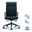 Fauteuil de bureau HENRY - accoudoirs réglables - appui-tête intégré - noir
