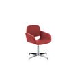 2012349446737-Chaise AITA - dossier bas - siège pivotant - pietement aluminium - tissu rouge--0