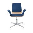 2012349448274-Chaise SPERA - siège pivotant - structure bois recouvert de tissu bleu--1