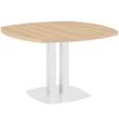 Table de réunion double colonne YES ! - Chêne et blanc