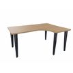 2012349455661-Bureau compact 90° à droite EVIDENCE - Pieds anthracites - Plateau imitation chêne clair--0