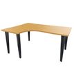 2012349456026-Bureau compact 90° à gauche EVIDENCE - Pieds anthracites - Plateau imitation hêtre--0