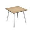 Bureau LEONARDO - 80 cm - Pieds métal blancs - Chêne