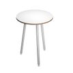 Table ronde - H105 cm - 80 cm - 3 pieds blanc - plateau blanc